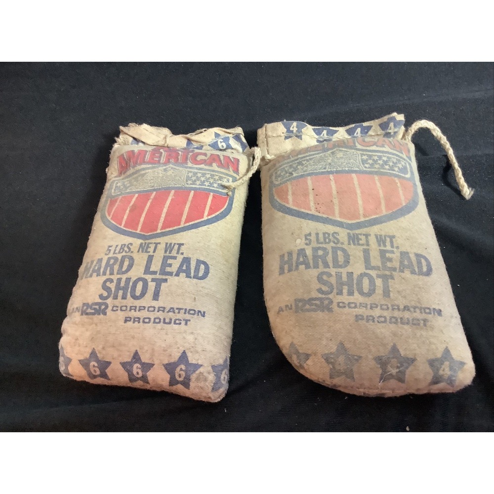 Vintage All American Size 6&4 LOT OF 2 BAGS FULL 5 Pound Bags Hard Lead NOS